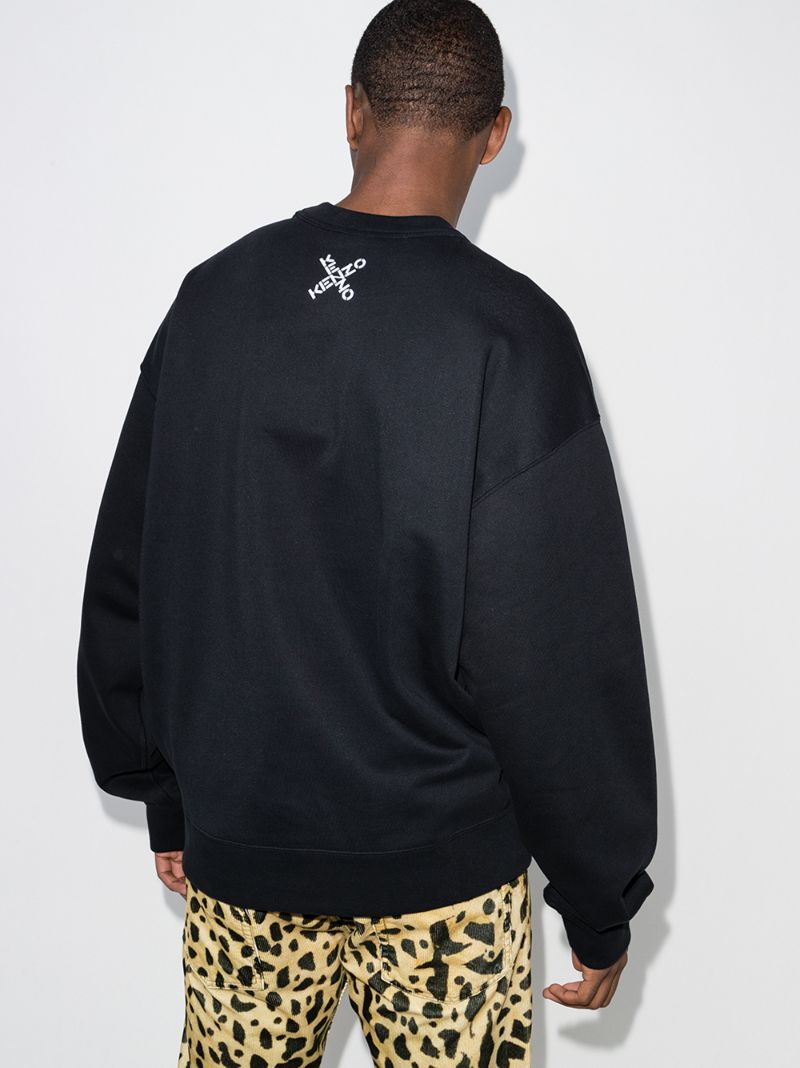 Oversized Logo Print Cotton Sweatshirt