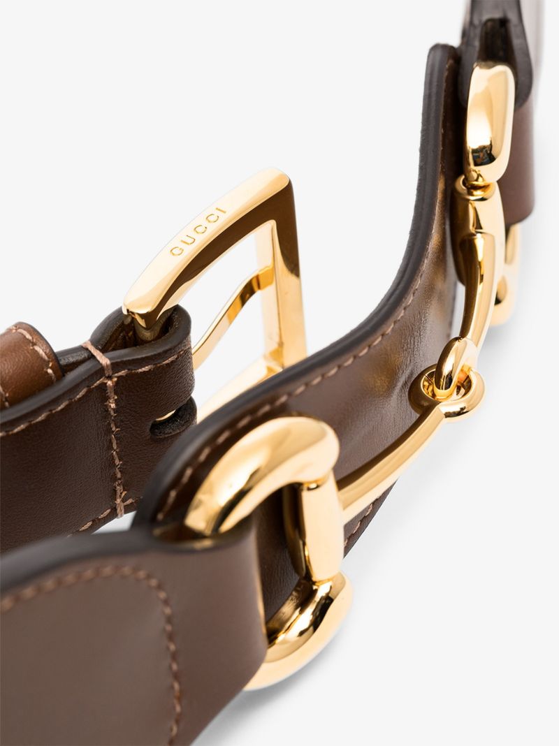 Brown Horsebit Gg Supreme Belt
