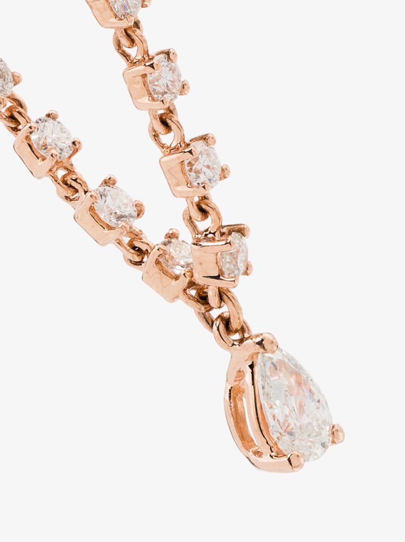 18k Rose Gold Olivia Diamond Drop Earring