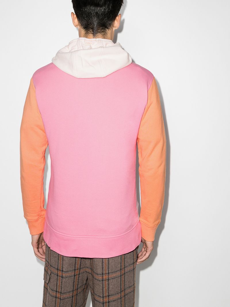 Colour Block Logo Cotton Hoodie