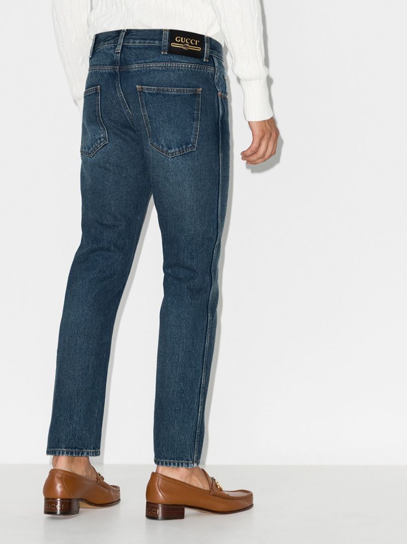 Cropped Straight Leg Jeans