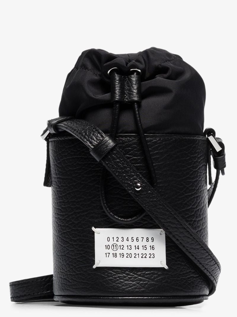 Black Number Logo Bucket Bag