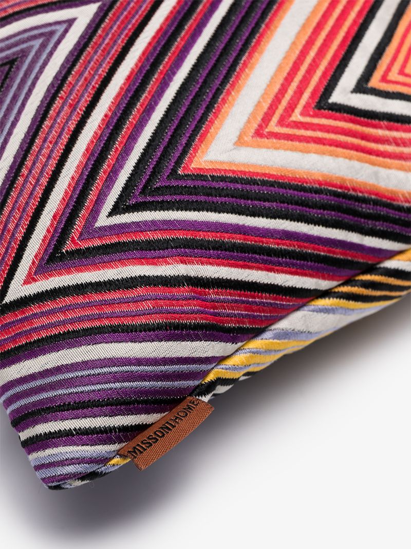 Multicoloured Kew Zigzag Cushion