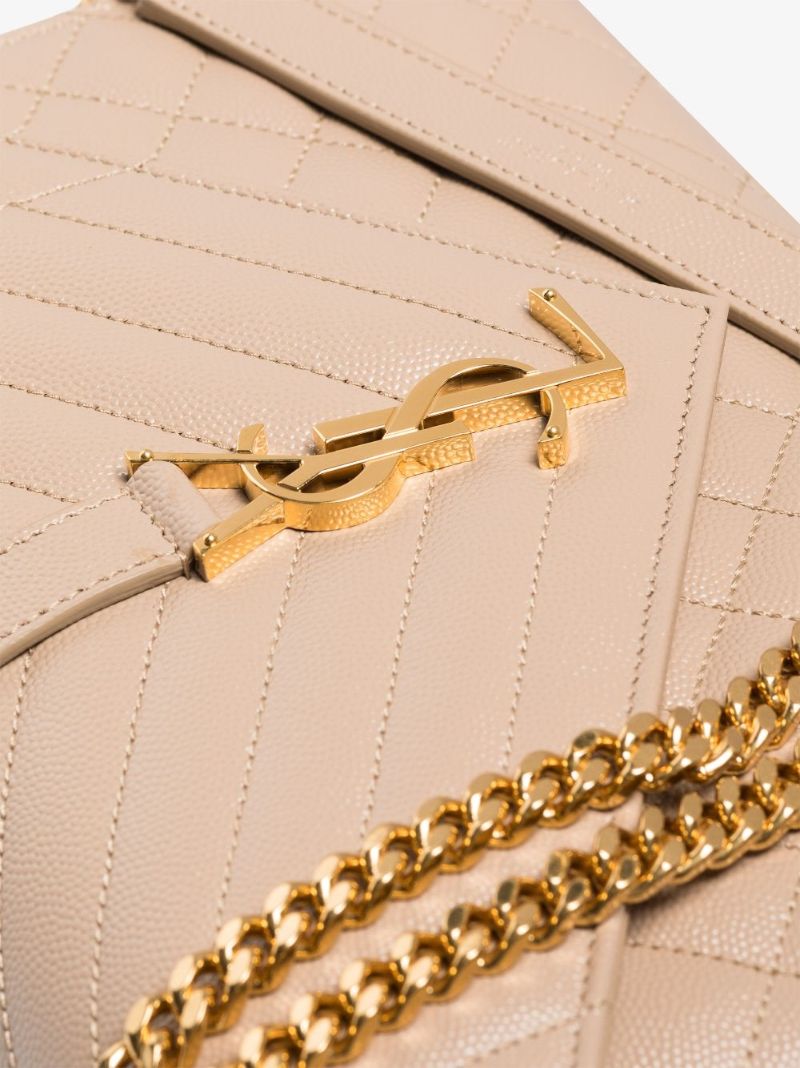 Neutral Envelope Leather Shoulder Bag