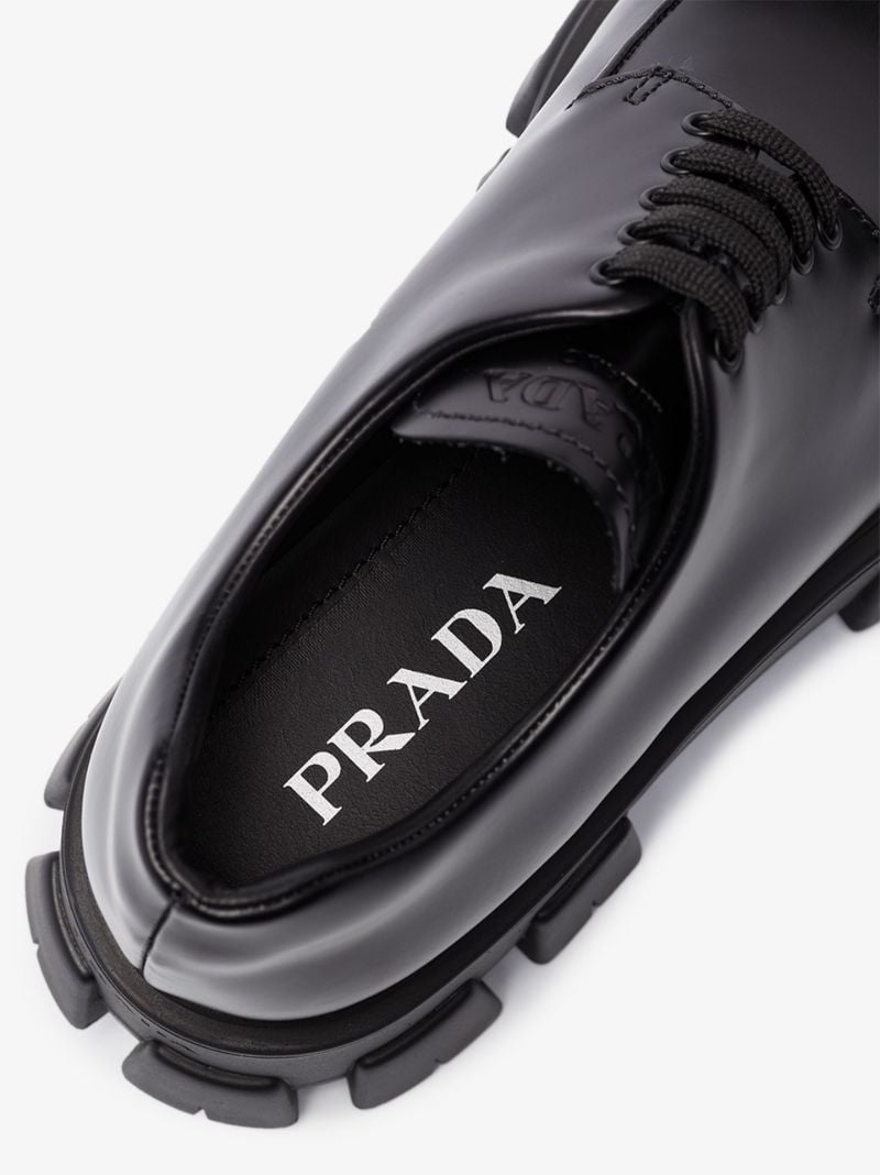 Black Monolith Leather Derby Shoes