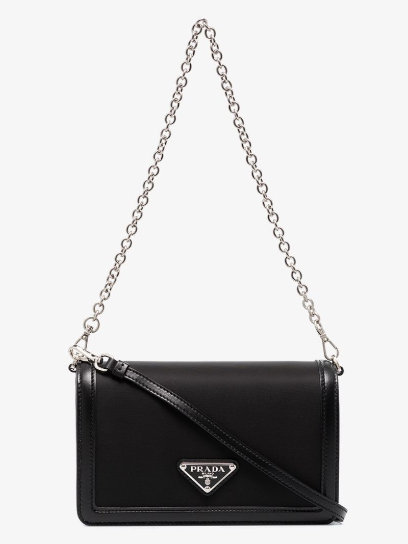 Black Re-nylon Cross Body Bag