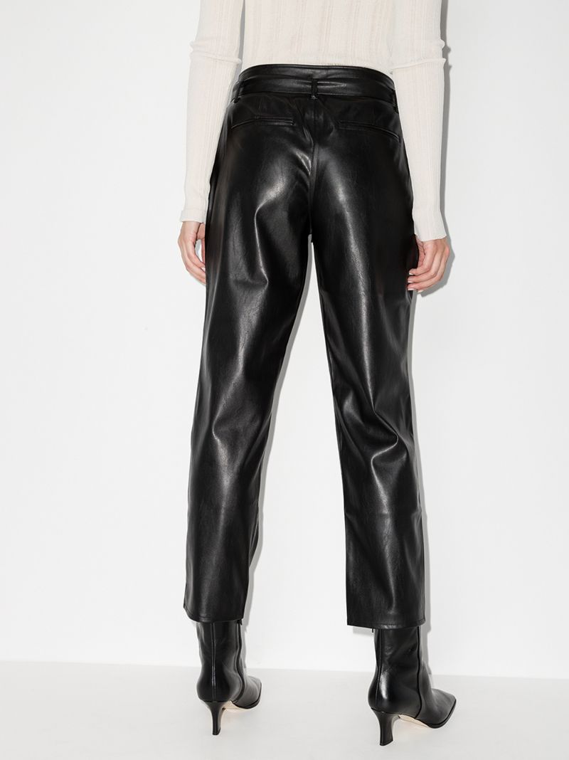 Vegan Leather Cropped Trousers