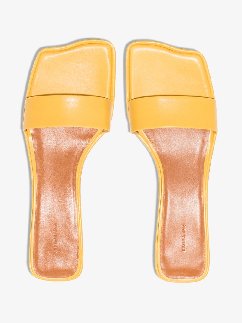 Yellow Isla 30 Leather Mules