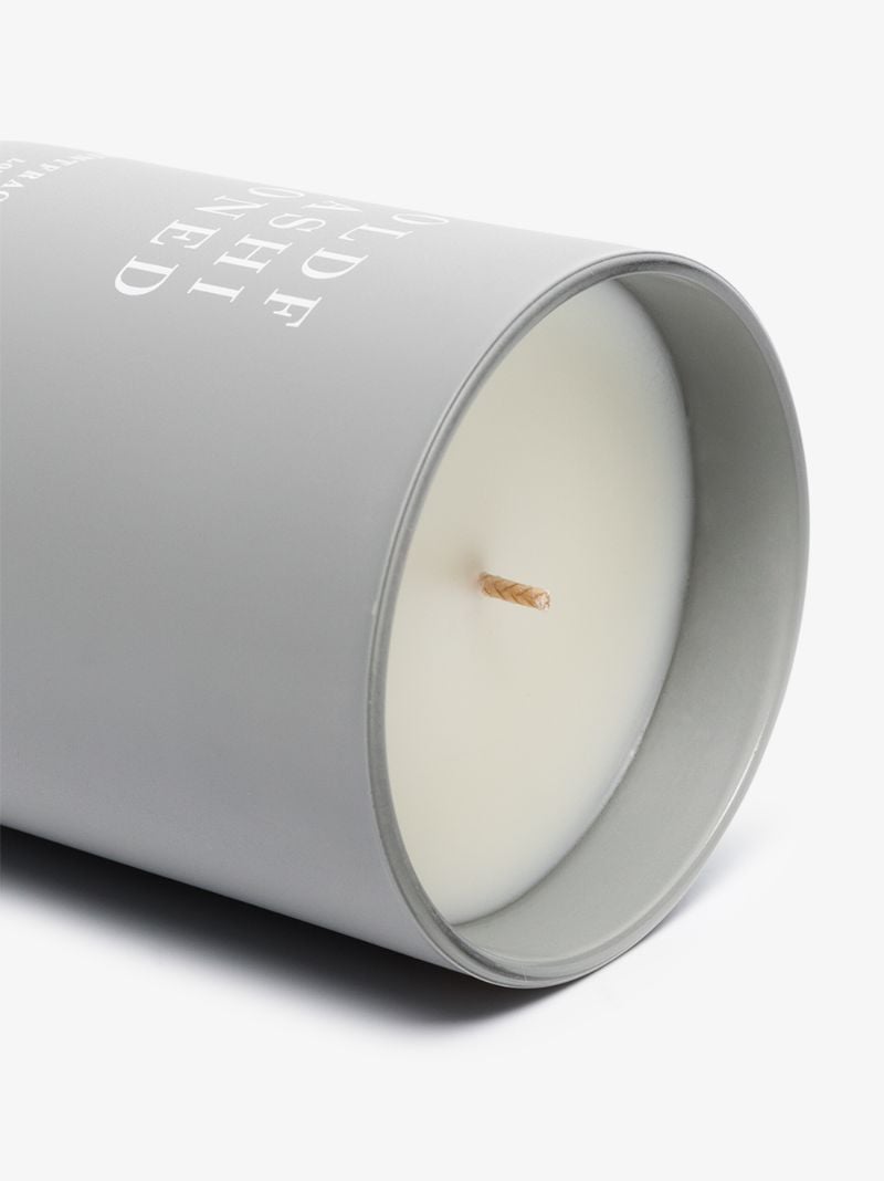Grey and White Old Fashioned Candle