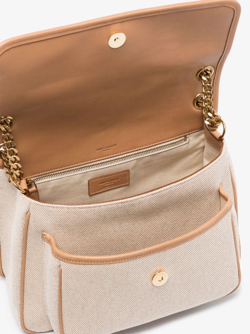 Neutral Niki Medium Canvas Shoulder Bag