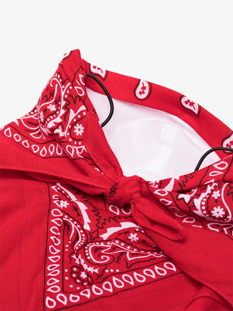 Red Bandana Printed Face Mask