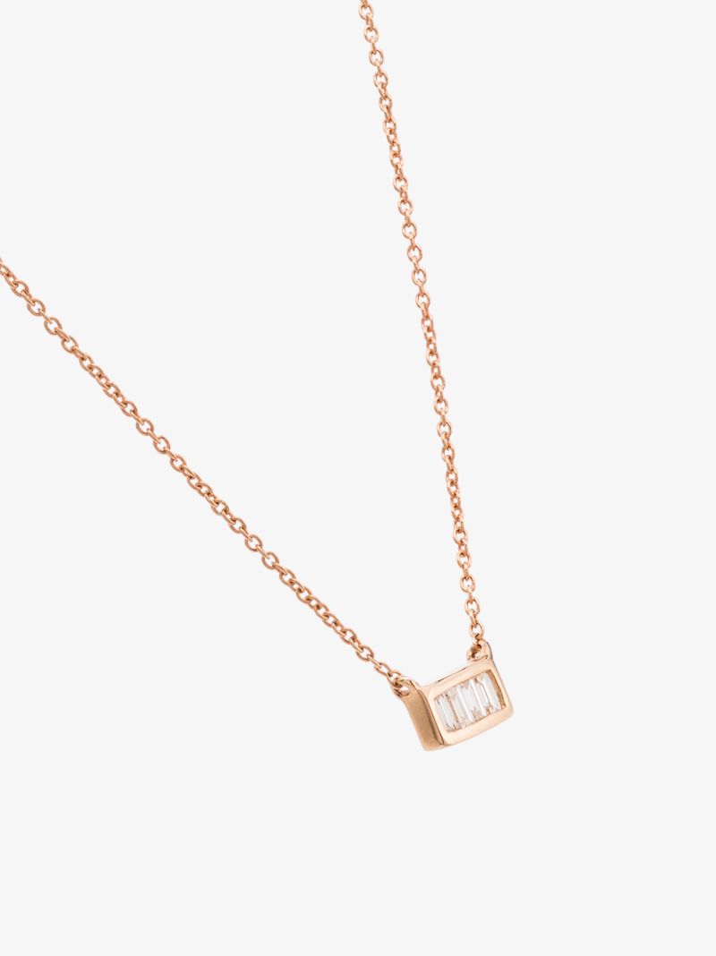 14k Rose Gold Sadie Pearl Diamond Necklace