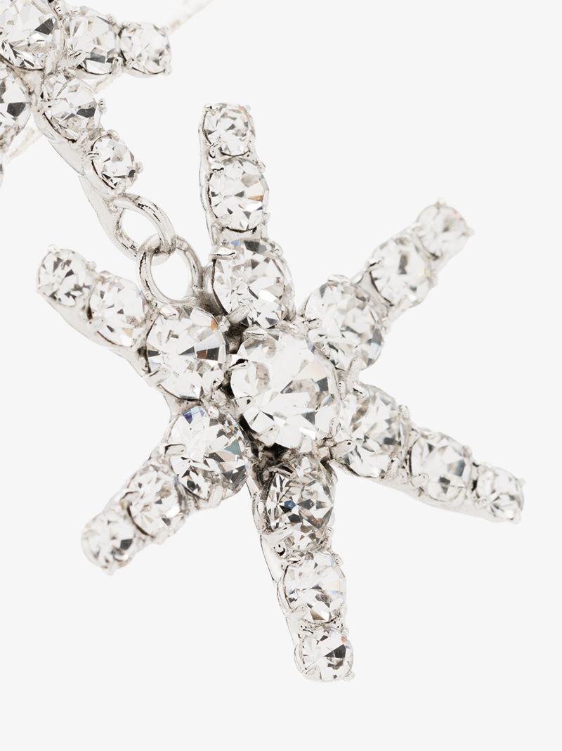Silver Tone Pluto Crystal Earrings