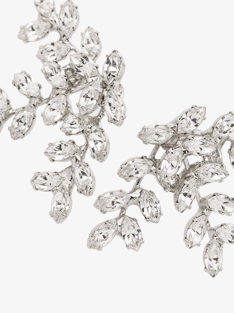 Silver Tone Viniette Crystal Earrings