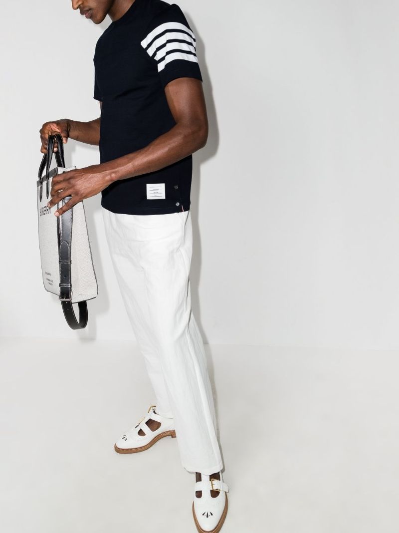 4-bar Stripe Cotton T-shirt