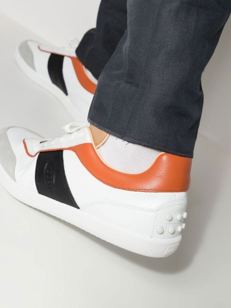 White Tabs Low Top Leather Sneakers