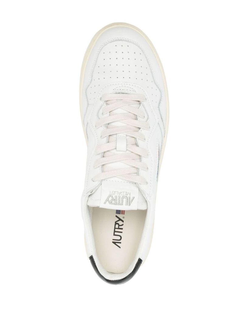 White Medalist Low-top Leather Sneakers