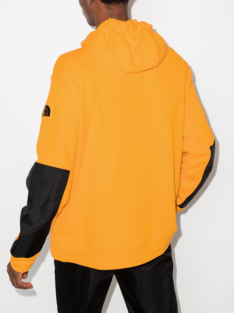 Yellow Chest Print Cotton Hoodie