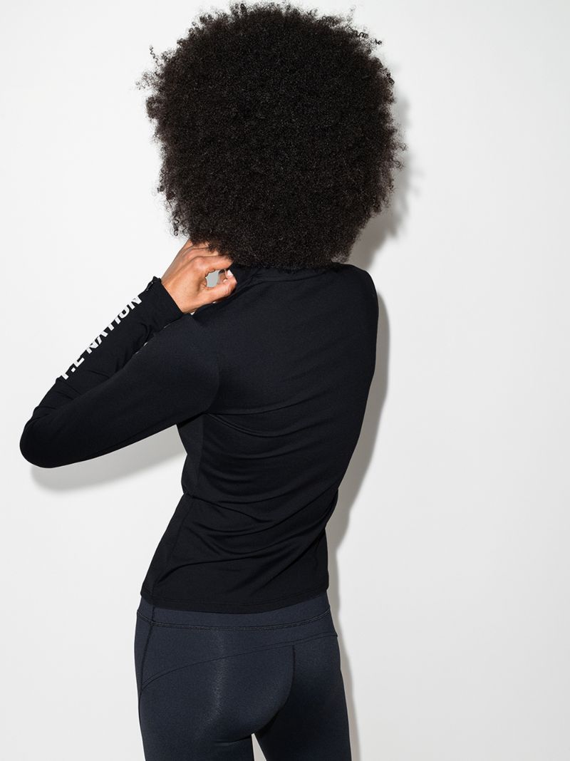 Black Run Half Zip Base Layer Top