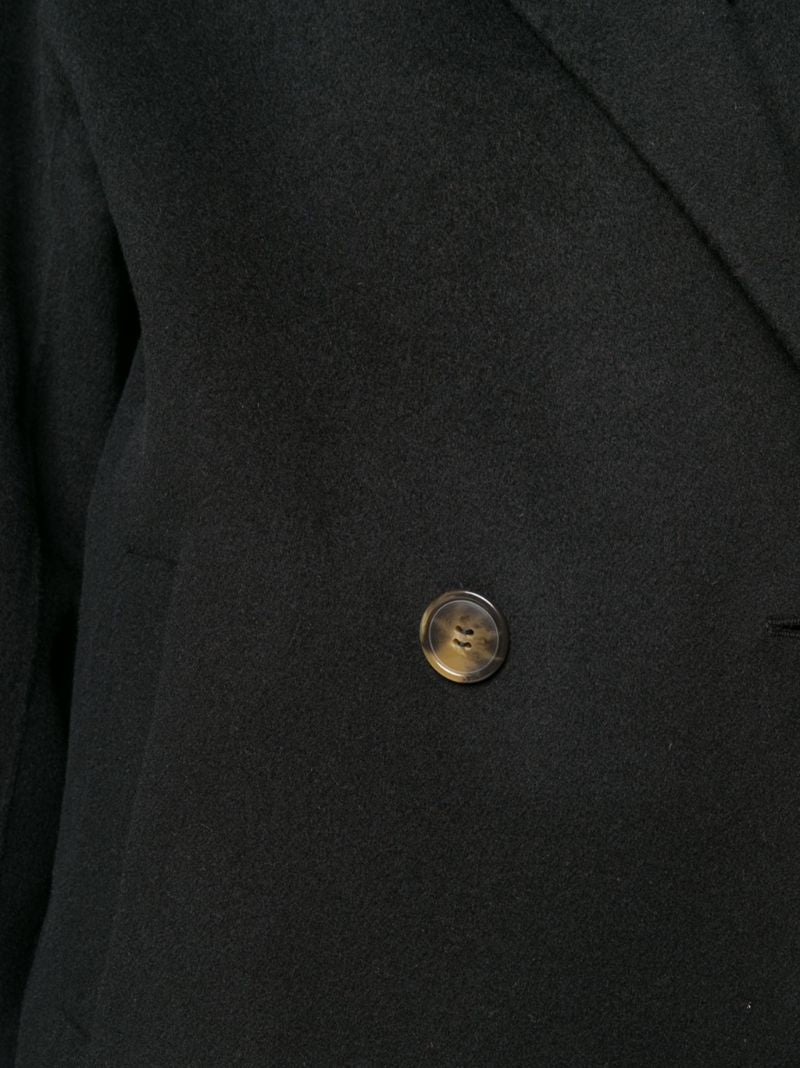 Black Borneo Double-breasted Wool Coat