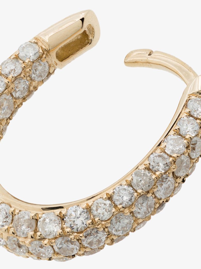 18k Yellow Gold Inside Out Single Hoop Earring