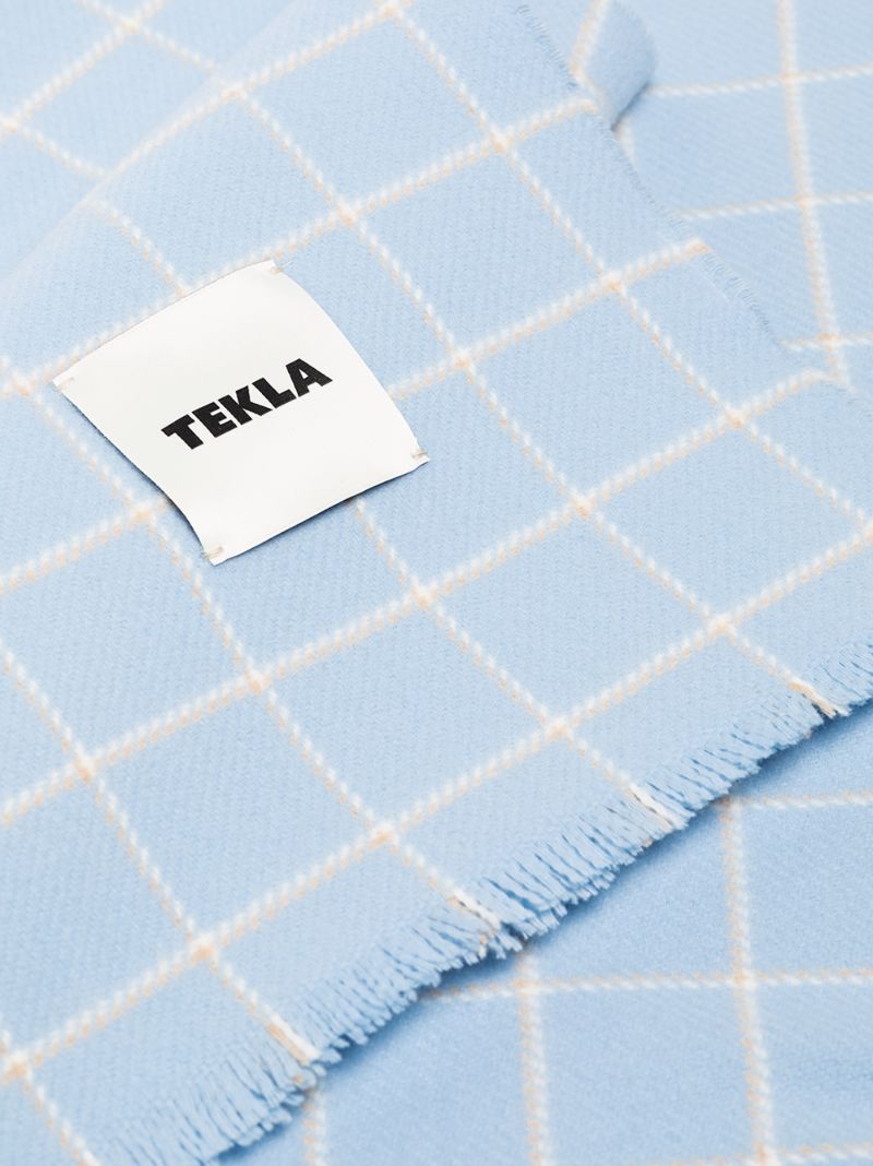 Blue Tartan Check Blanket