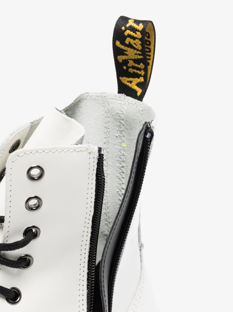 White Jadon Platform Leather Boots