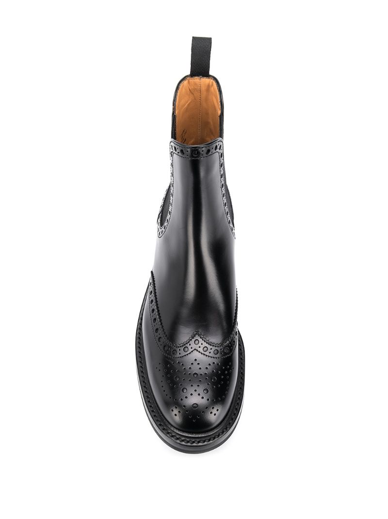 Black Aura 2 Rois Leather Ankle Boots