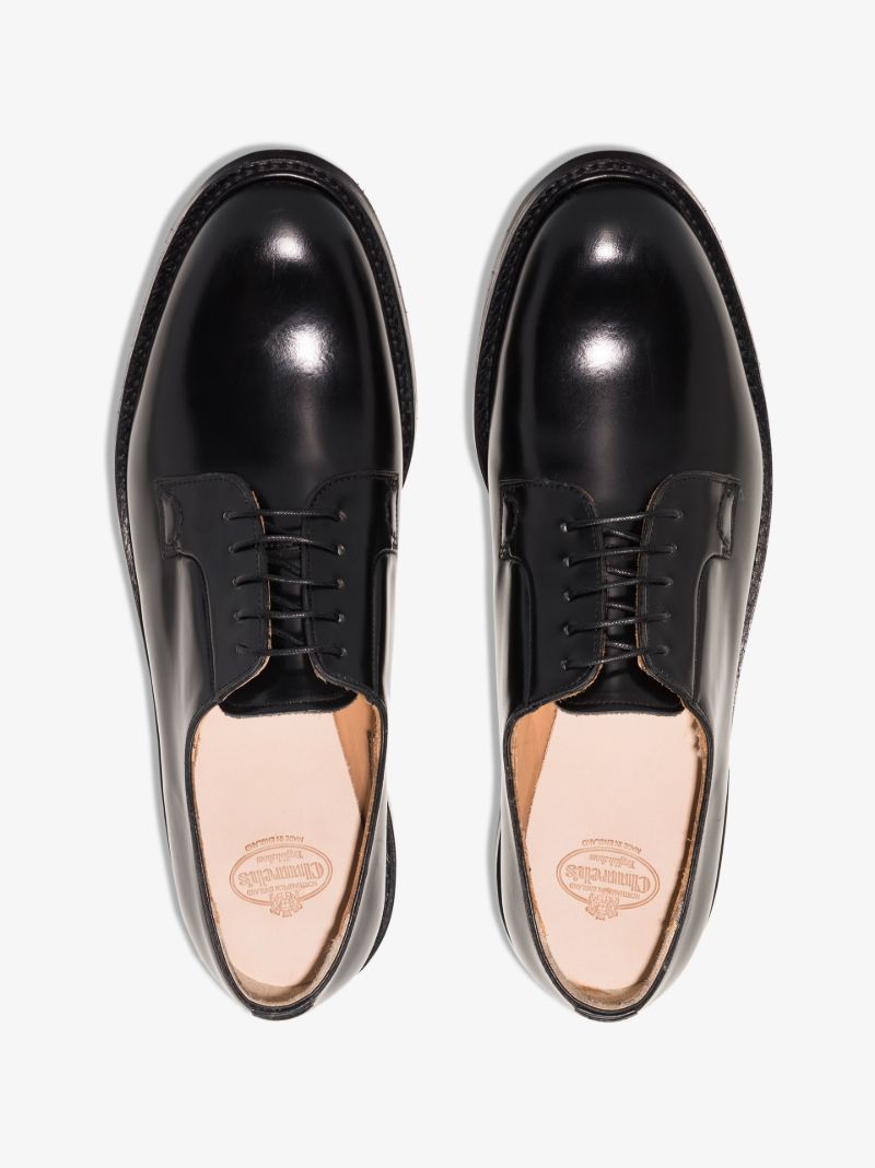 Black Shannon Leather Derby Shoes