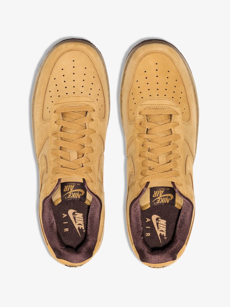 Brown Air Force 1 Low Top Retro Sneakers