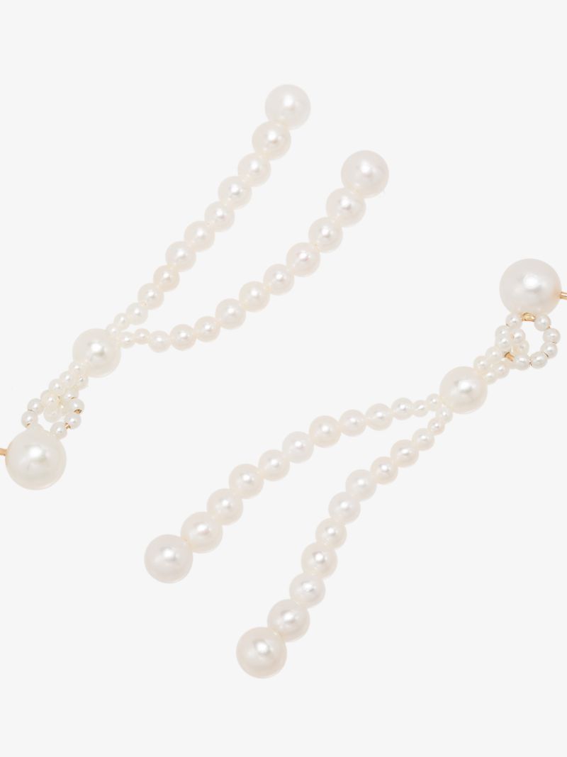 14k Yellow Gold Opera Pearl Earrings