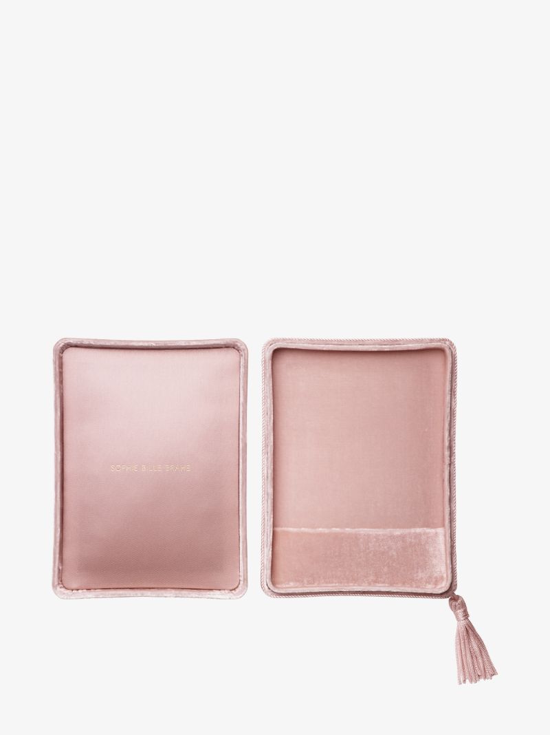 Pink Large Silk Velvet Jewellery Box
