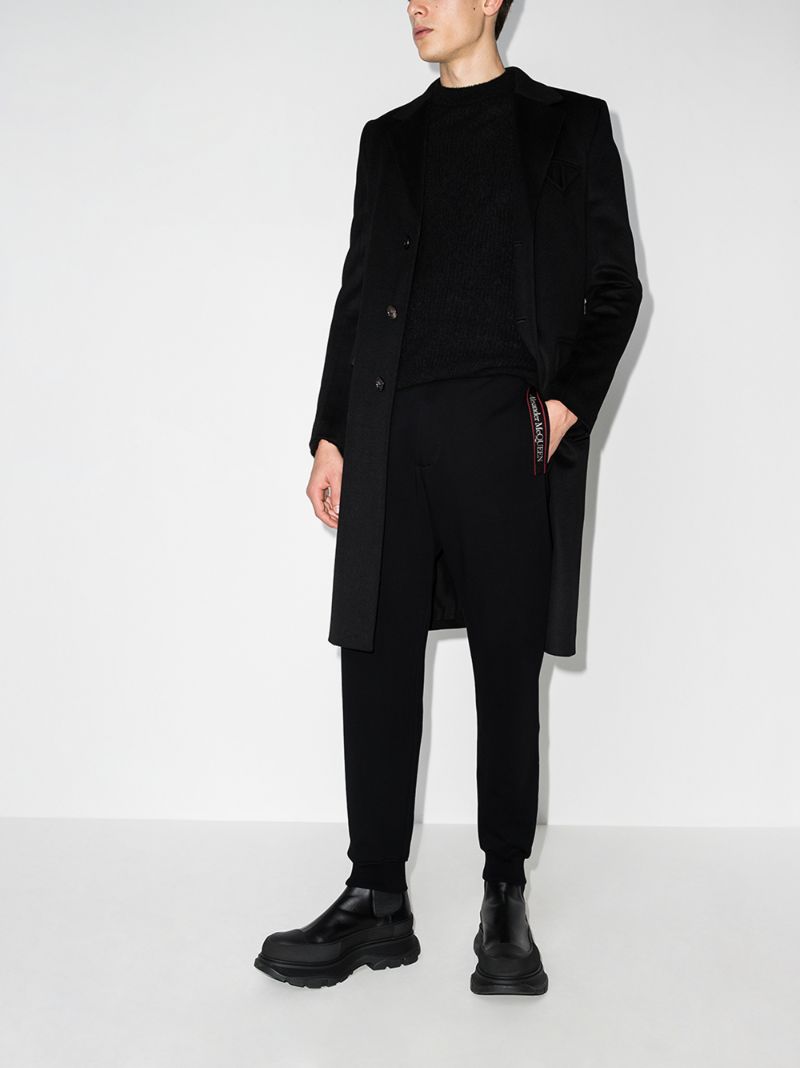 Black Logo Tape Track Pants