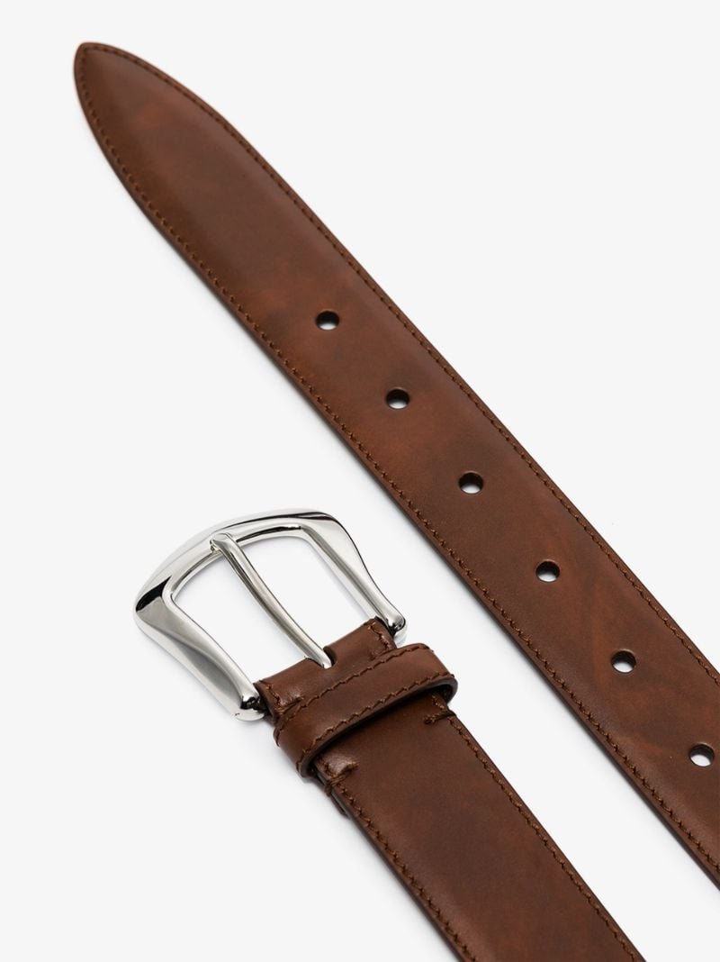 Smooth-leather Buckle Belt
