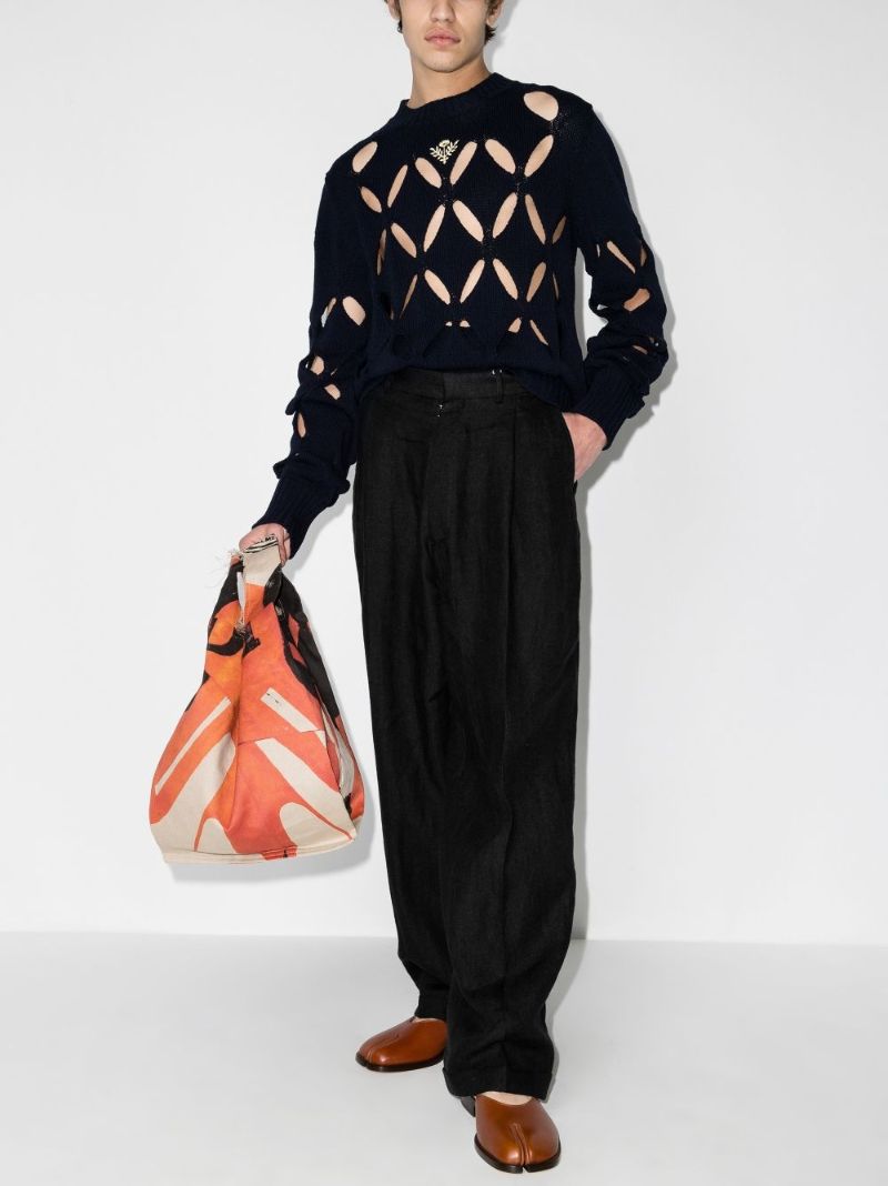 Herringbone Linen Trousers