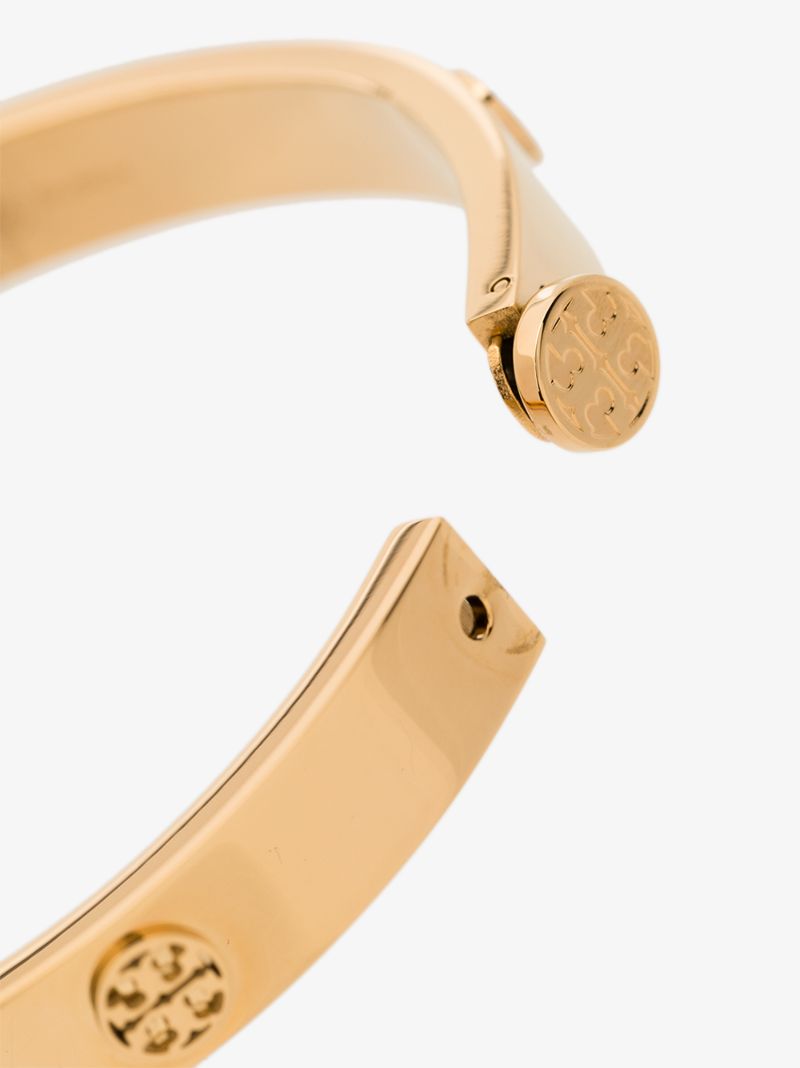 Gold Tone Miller Hinge Stud Bangle