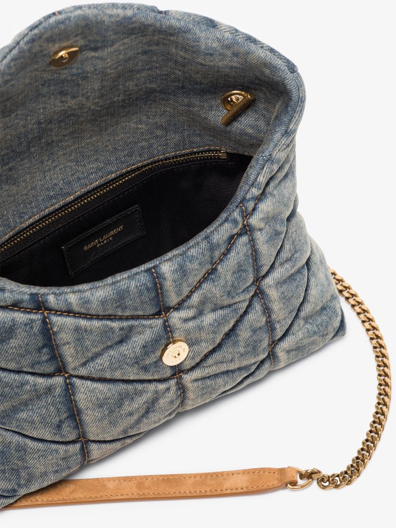 Blue Loulou Toy Denim Shoulder Bag