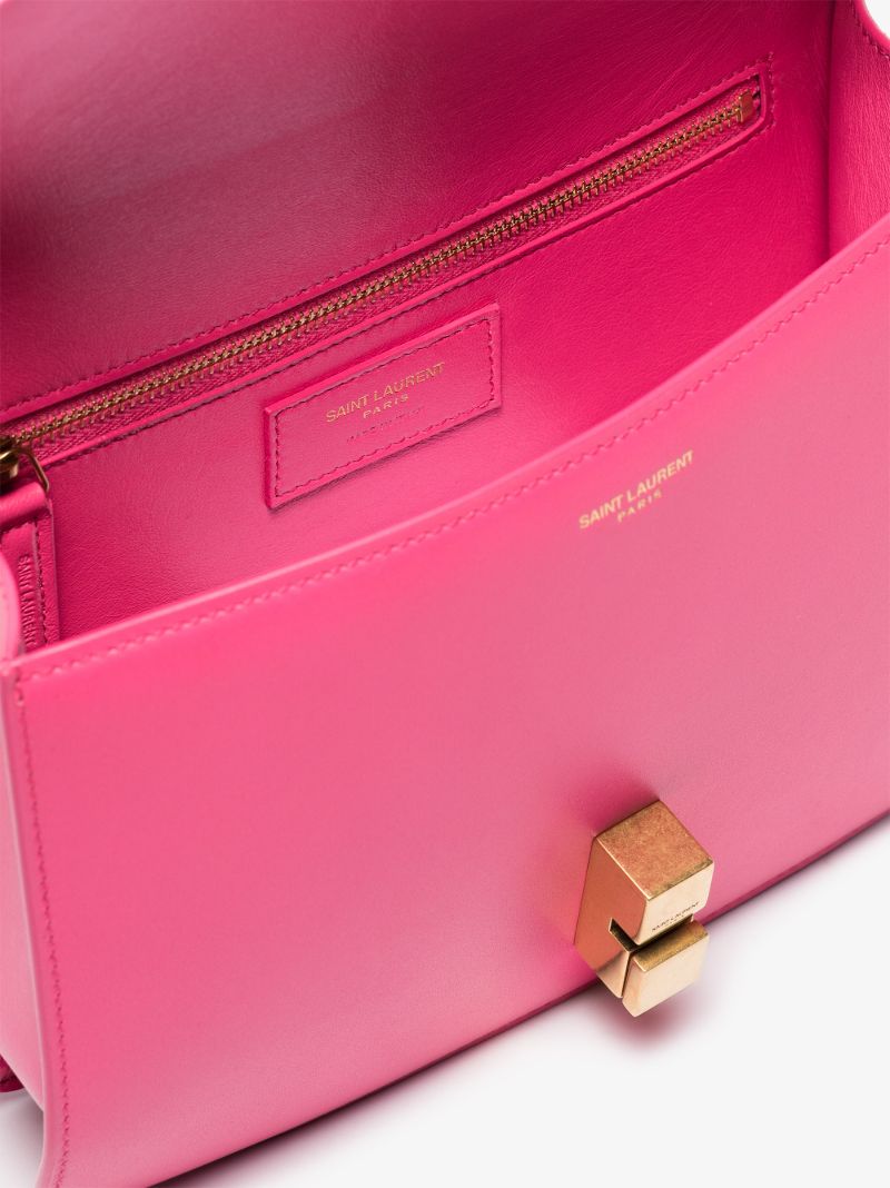 Pink CarrÃ_x0083_© Leather Cross Body Bag