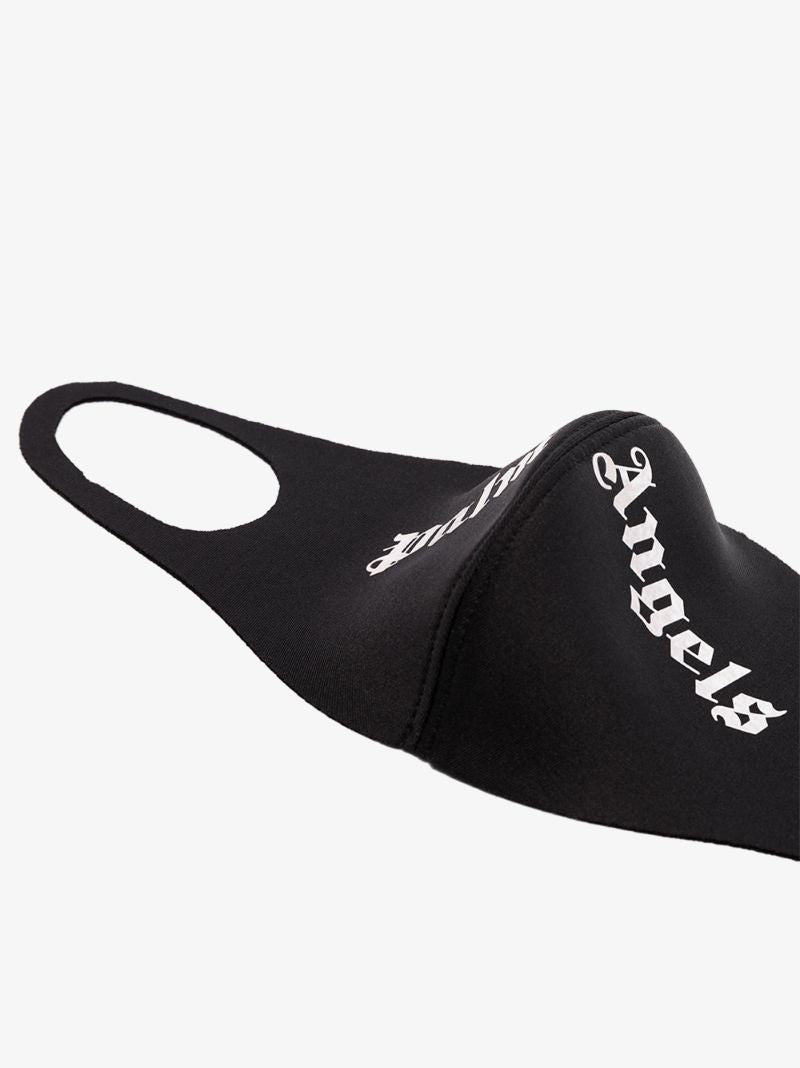 Black Logo Print Face Mask