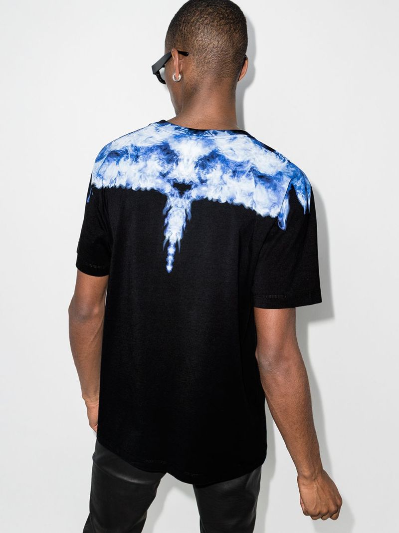 Smoke Wings Print Cotton T-shirt