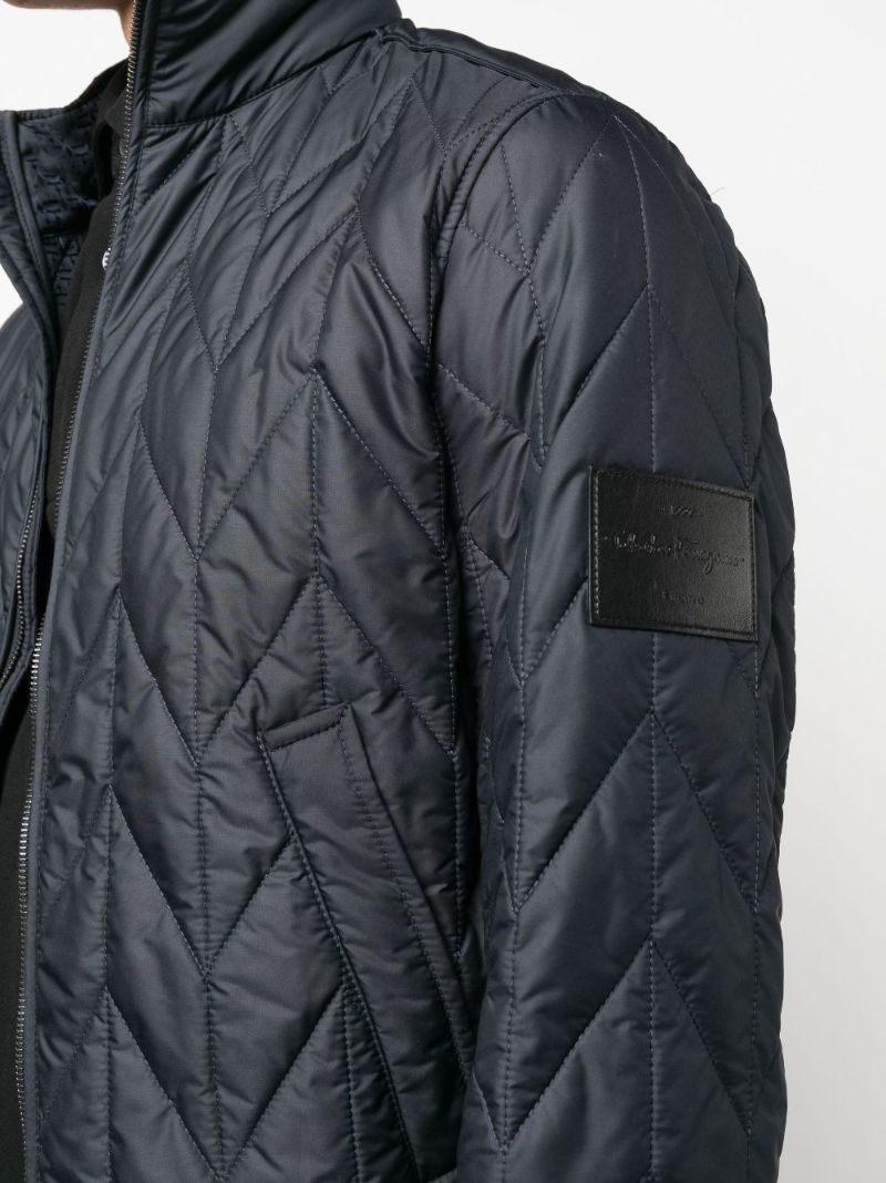 Blue Padded Zip Fastening Jacket