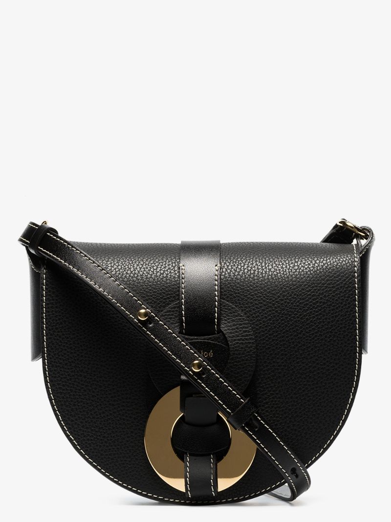 Black Darryl Leather Shoulder Bag