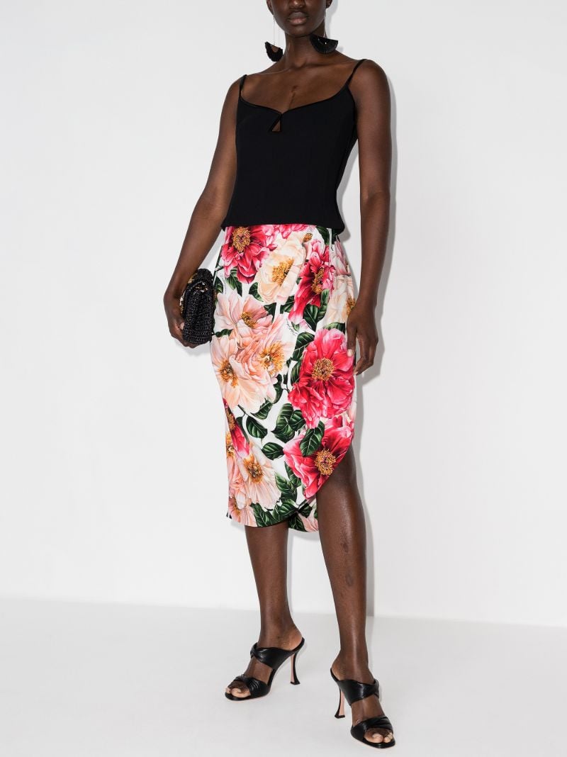 Floral Print Midi Skirt