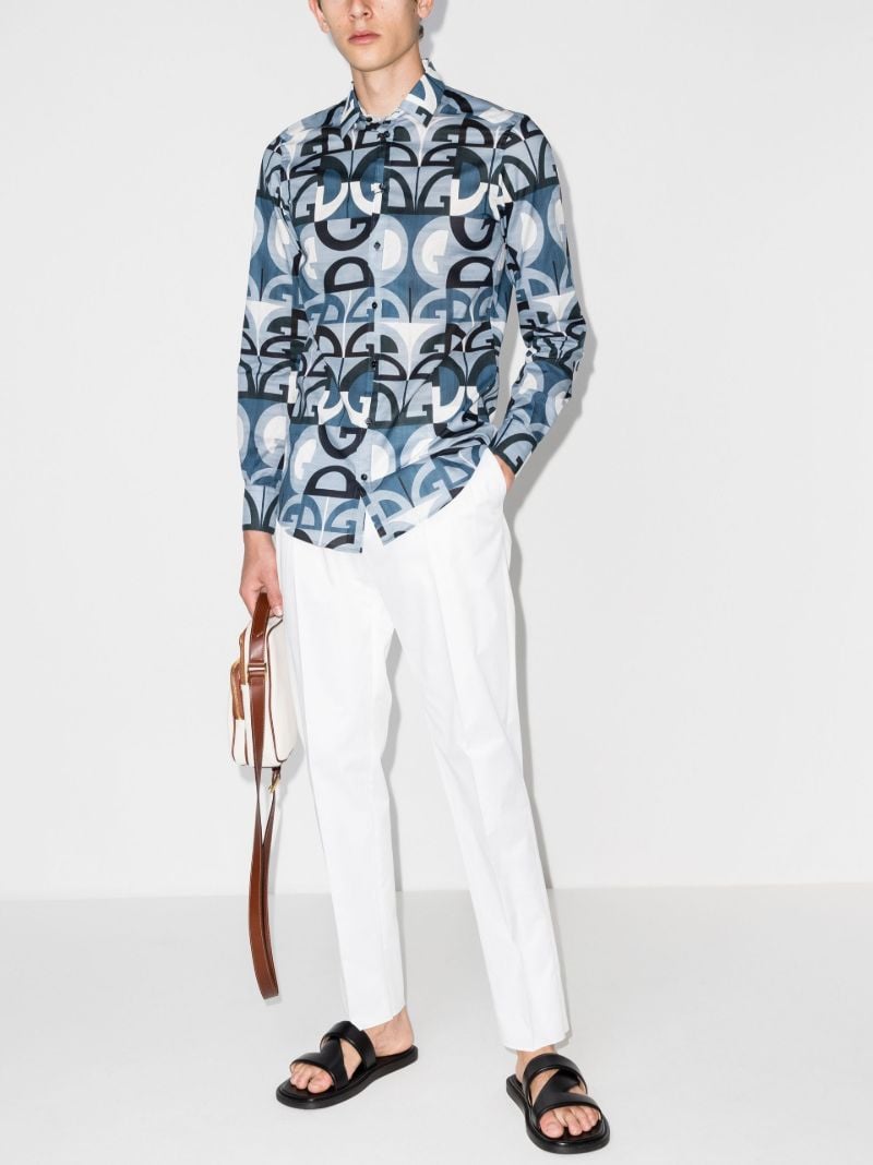 Straight Leg Cotton Trousers