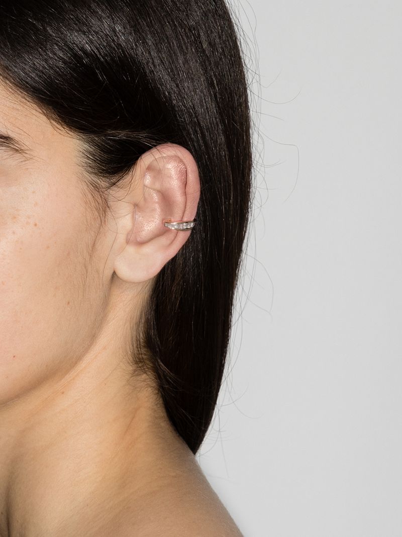 14k Yellow Gold Heirloom Diamond Single Ear Cuff