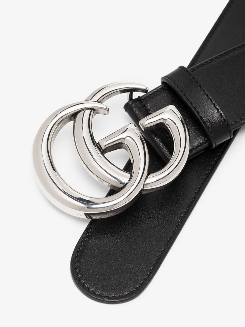 Black Gg Marmont Leather Belt