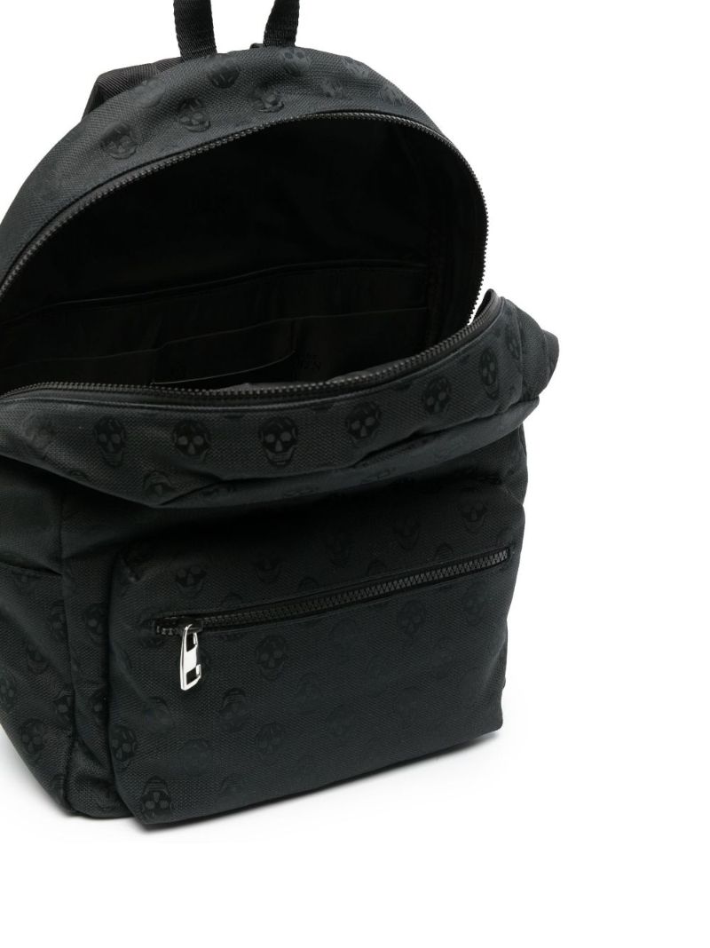 Black Tonal Skull Backpack