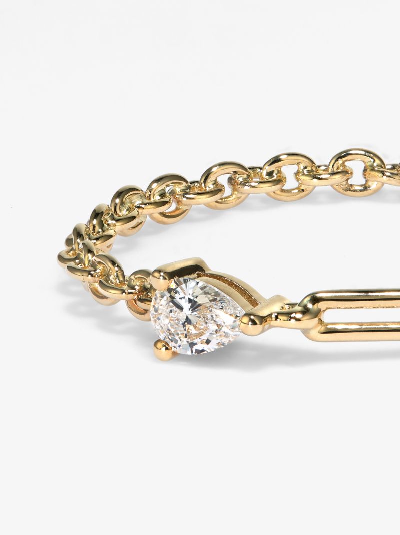 18k Yellow Gold CrÃ_x0083_©oles Diamond Hoop Earring
