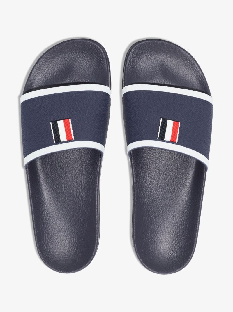 Navy 4-bar Stripe Slides