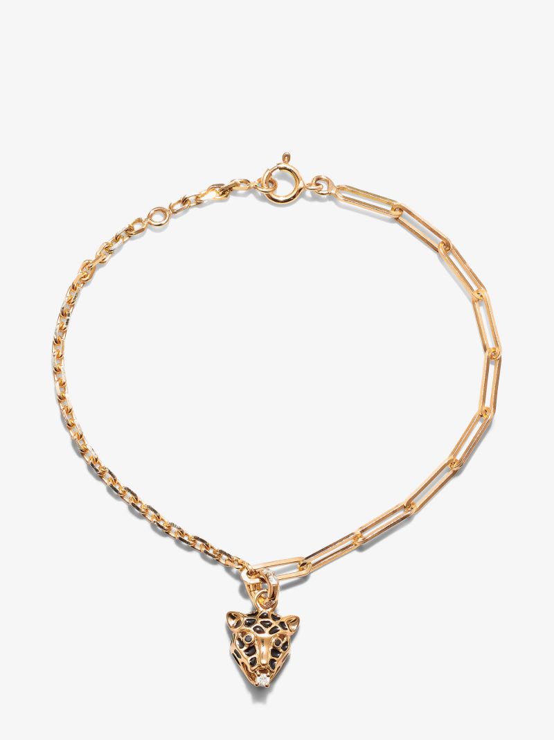 18k Yellow Gold Leo Diamond Bracelet